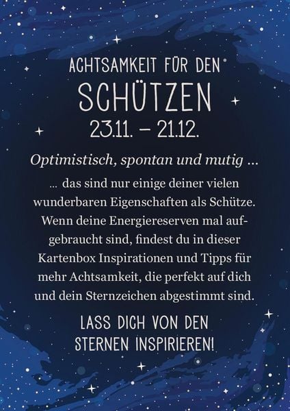 Produktbild: Achtsamkeit f&uuml;r den Sch&uuml;tzen