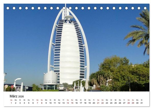 Produktbild: Dubai - Ein Erlebnis (Tischkalender 2026 DIN A5 quer), CALVENDO Monatskalender