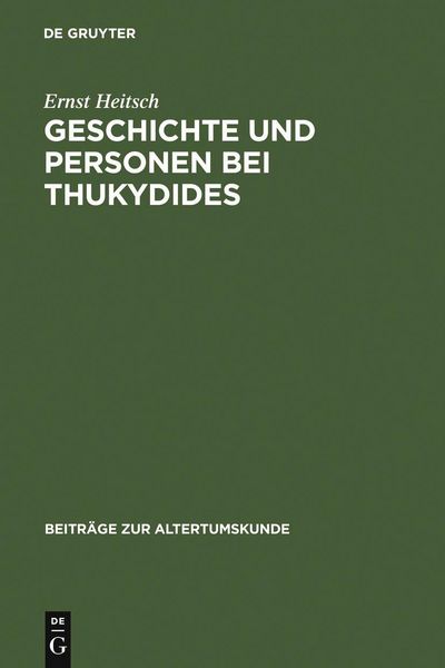 Produktbild: Geschichte und Personen bei Thukydides