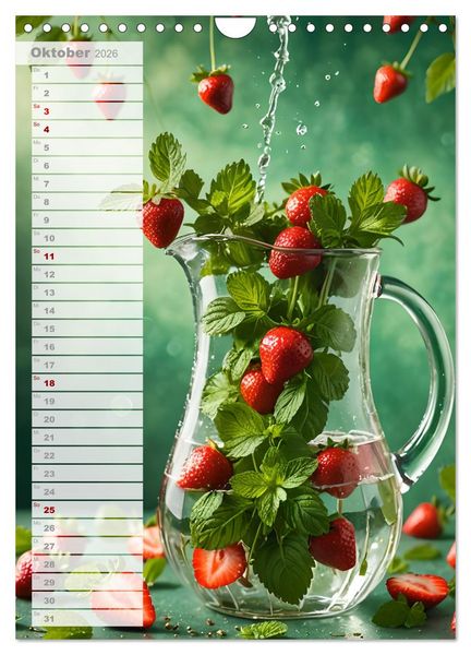 Produktbild: Vitalit&auml;t im Glas - Erfrischende Momente mit Infused Water Kreationen (Wandkalender 2026 DIN A4 hoch), CALVENDO Monatskalender