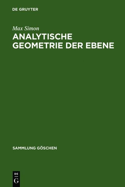 Produktbild: Analytische Geometrie der Ebene