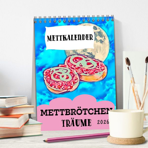 Produktbild: Mettbr&ouml;tchen Tr&auml;ume - Mettkalender (Tischkalender 2026 DIN A5 hoch), CALVENDO Monatskalender
