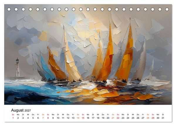 Produktbild: Segeln - Tanz mit dem Wind (Tischkalender 2027 DIN A5 quer), CALVENDO Monatskalender