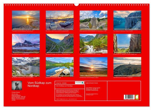 Produktbild: Vom S&uuml;dkap zum Nordkap (Wandkalender 2026 DIN A2 quer), CALVENDO Monatskalender