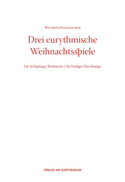 Produktbild: Drei eurythmische Weihnachtsspiele