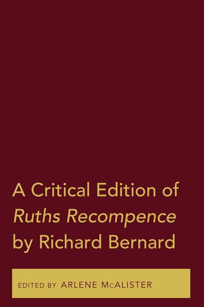 Produktbild: A Critical Edition of Ruths Recompence by Richard Bernard