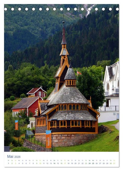 Produktbild: Norwegen - Unterwegs im Fjordland (Tischkalender 2026 DIN A5 hoch), CALVENDO Monatskalender