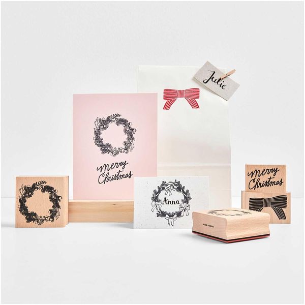 Produktbild: Stempel Kranz / Schleifen 70 x 70 mm