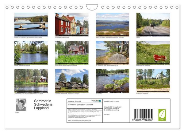 Produktbild: Sommer in Schwedens Lappland (Wandkalender 2026 DIN A4 quer), CALVENDO Monatskalender