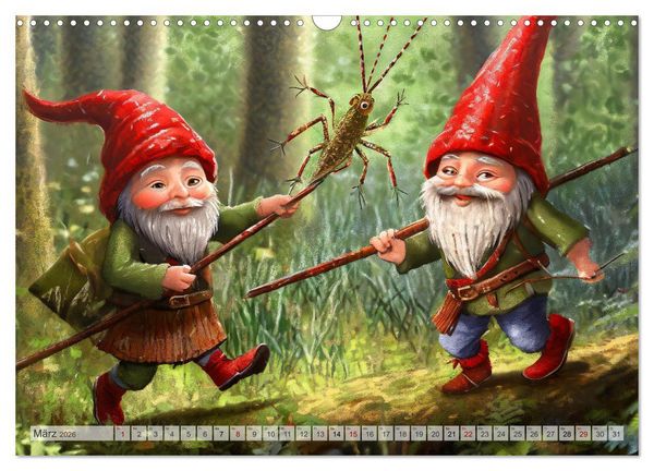 Produktbild: Wichtelwelten - Ein Jahr im Verborgenen (Wandkalender 2026 DIN A3 quer), CALVENDO Monatskalender