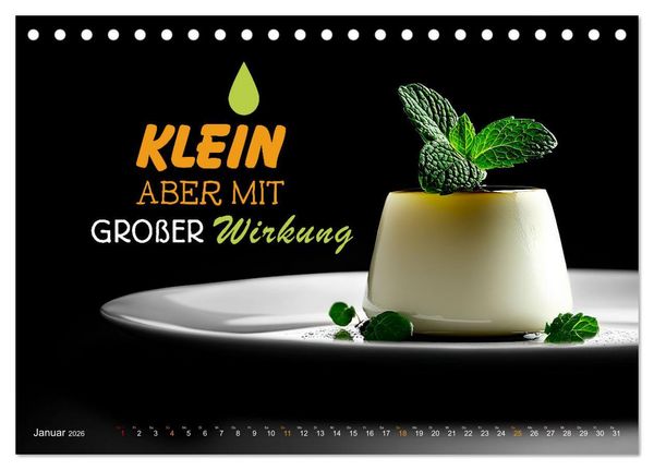 Produktbild: Dessert - Liebe auf den ersten Biss (Tischkalender 2026 DIN A5 quer), CALVENDO Monatskalender