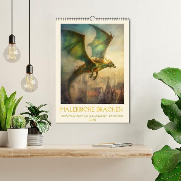 Produktbild: Malerische Drachen (Wandkalender 2026 DIN A3 hoch), CALVENDO Monatskalender