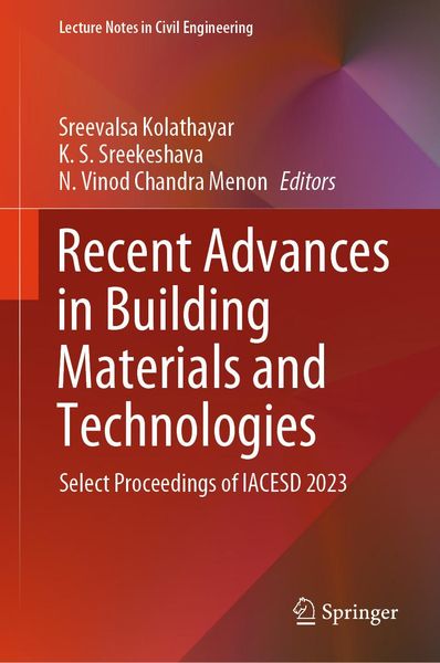 Produktbild: Recent Advances in Building Materials and Technologies
