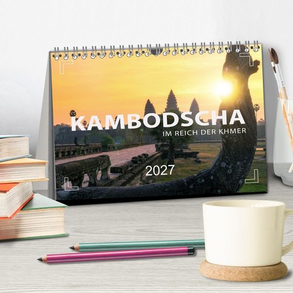 Produktbild: KAMBODSCHA - Im Reich der Khmer (Tischkalender 2027 DIN A5 quer), CALVENDO Monatskalender