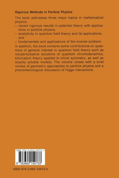 Produktbild: Rigorous Methods in Particle Physics
