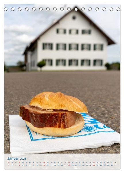 Produktbild: Leberk&auml;ssemmel - Bayerischer Kalender f&uuml;r Genie&szlig;er (Tischkalender 2026 DIN A5 hoch), CALVENDO Monatskalender