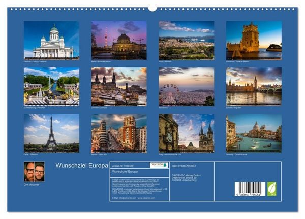Produktbild: Wunschziel Europa (hochwertiger Premium Wandkalender 2026 DIN A2 quer), Kunstdruck in Hochglanz
