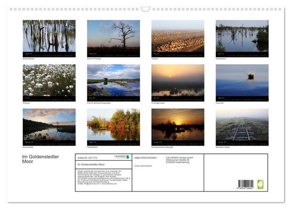 Produktbild: Im Goldenstedter Moor (Wandkalender 2026 DIN A2 quer), CALVENDO Monatskalender