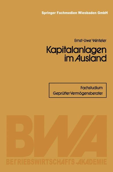 Produktbild: Kapitalanlagen im Ausland