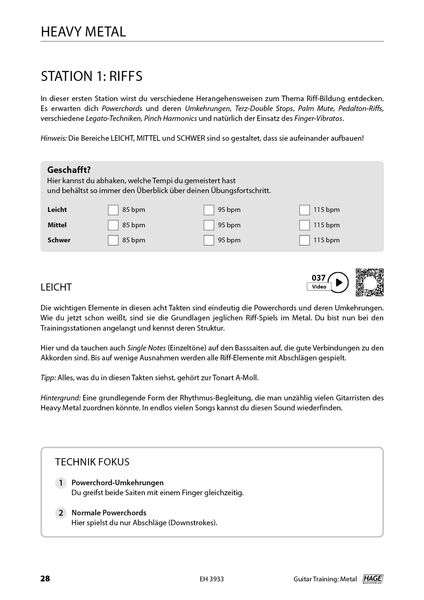 Produktbild: Guitar Training Metal (mit QR-Codes)