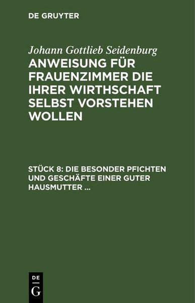 Produktbild: Die besonder Pfichten und Gesch&auml;fte einer guter Hausmutter ...