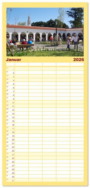 Produktbild: Familienplaner 2026 - Fatima: Ein Besuch in Portugals heiligem Herz mit 5 Spalten (Wandkalender, 21 x 45 cm) CALVENDO