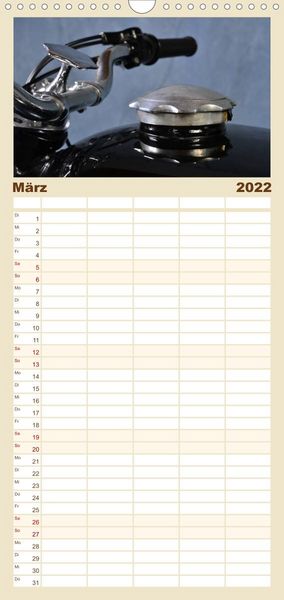 Produktbild: Familienplaner BMW R69S (Wandkalender 2022 , 21 cm x 45 cm, hoch)