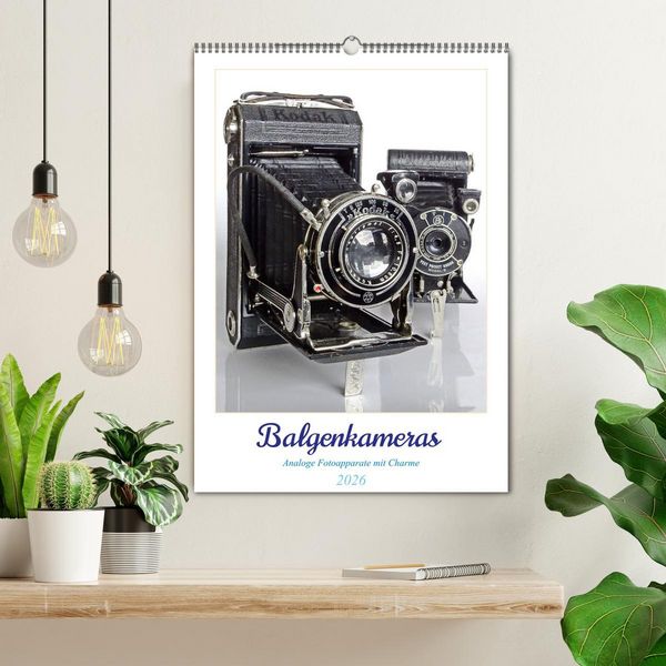 Produktbild: Balgenkameras - Analoge Fotoapparate mit Charme (Wandkalender 2026 DIN A2 hoch), CALVENDO Monatskalender