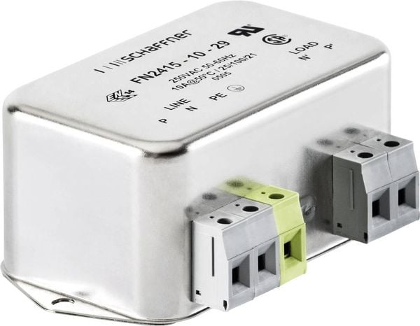 Produktbild: Schaffner FN2415-6-29 FN2415-6-29 Entst&ouml;rfilter 250 V/AC 6 A (L x B x H) 94 x 58 x 45.4 mm 1 St.