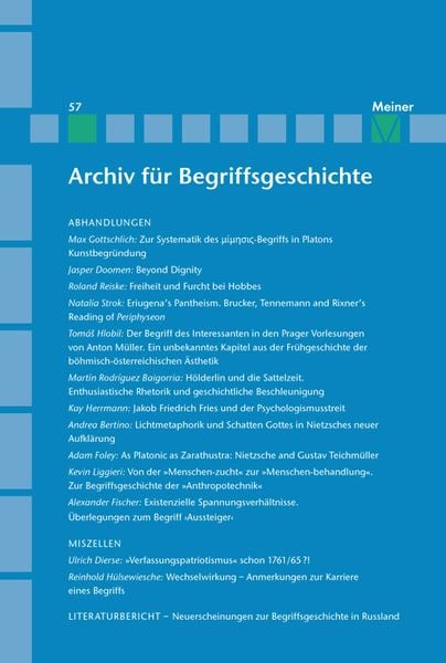 Produktbild: Archiv f&uuml;r Begriffsgeschichte. Band 57