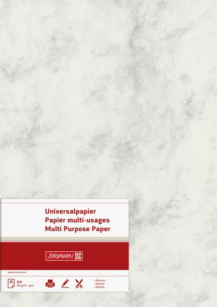 Produktbild: Brunnen Universalpapier A4 Marmor gr 50Bl