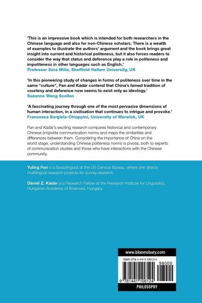Produktbild: Politeness in Historical and Contemporary Chinese