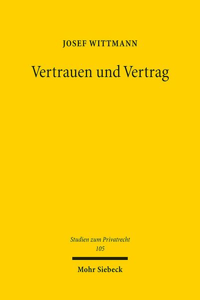 Produktbild: Vertrauen und Vertrag