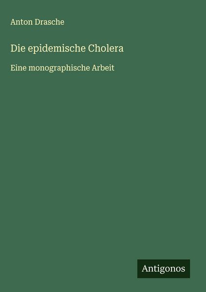 Produktbild: Die epidemische Cholera