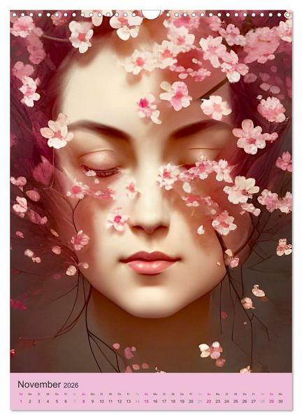 Produktbild: Japanische Kirschbl&uuml;ten - Portraits zum Tr&auml;umen (Wandkalender 2026 DIN A3 hoch), CALVENDO Monatskalender