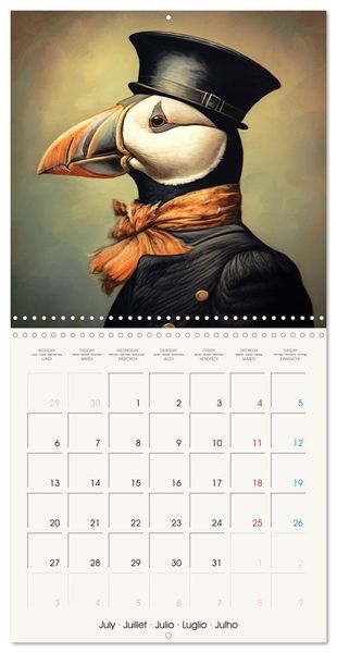 Produktbild: Oiseaux Styl&eacute;s (Calendrier mural carr&eacute; 2026 30x30 cm) Calendrier double avec une page pour vos prises de notes