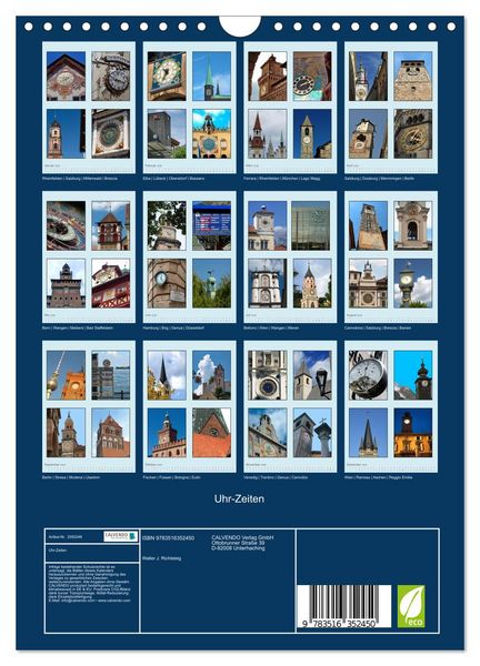 Produktbild: Uhr-Zeiten (Wandkalender 2026 DIN A4 hoch), CALVENDO Monatskalender
