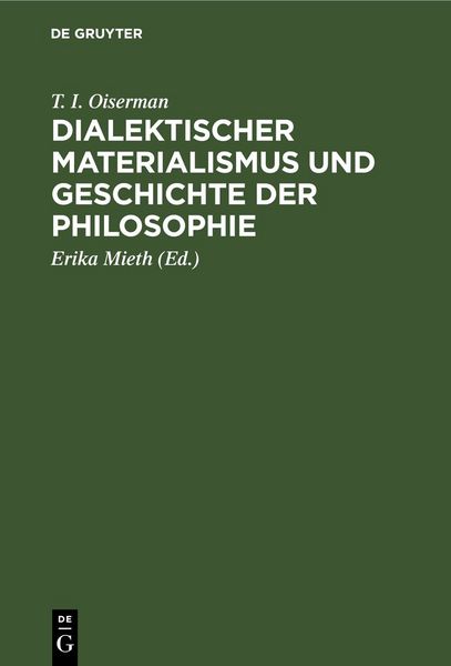 Produktbild: Dialektischer Materialismus und Geschichte der Philosophie