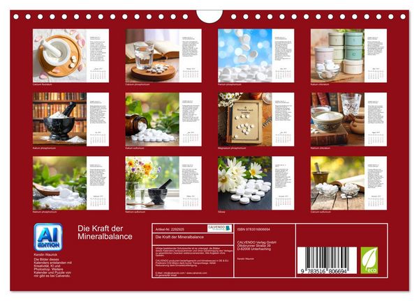 Produktbild: Die Kraft der Mineralbalance (Wandkalender 2027 DIN A4 quer), CALVENDO Monatskalender