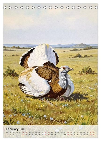 Produktbild: Birds of Europe in Old Paintings (Desk Calendar 2027 DIN A5 portrait), CALVENDO 12 Month DeskCalendar