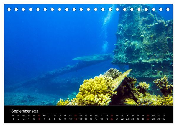 Produktbild: Abu Nuhas - Wracks im Roten Meer (Tischkalender 2026 DIN A5 quer), CALVENDO Monatskalender