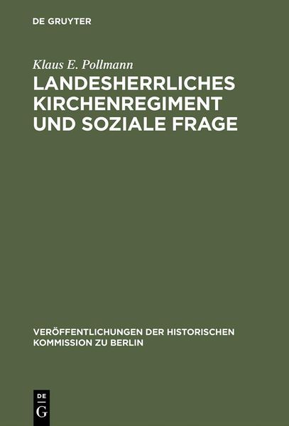 Produktbild: Landesherrliches Kirchenregiment und soziale Frage