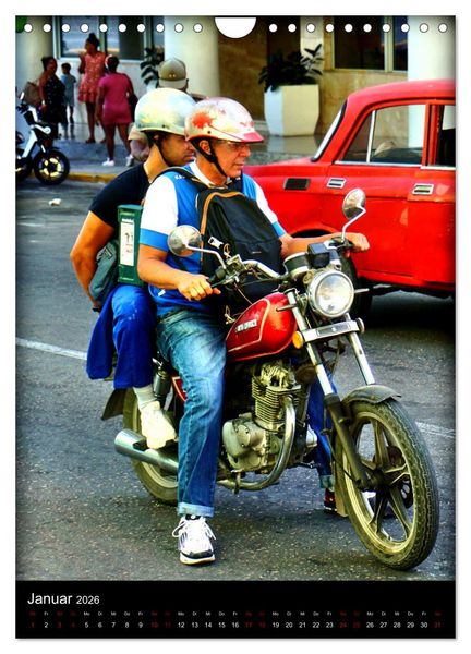 Produktbild: SUZUKI BIKER IN HAVANNA (Wandkalender 2026 DIN A4 hoch), CALVENDO Monatskalender