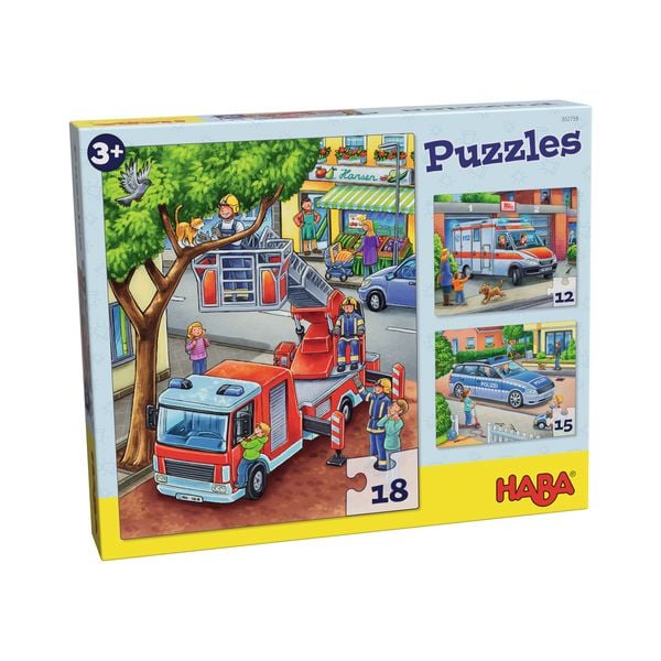 Produktbild: Puzzles Polizei, Feuerwehr & Co. 3 Motive