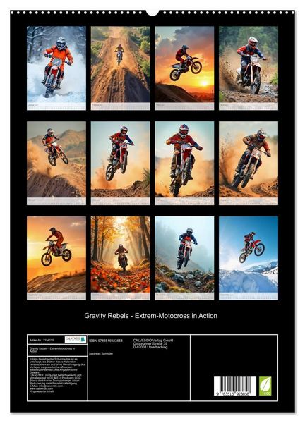 Produktbild: Gravity Rebels - Extrem-Motocross in Action (hochwertiger Premium Wandkalender 2027 DIN A2 hoch), Kunstdruck in Hochglanz