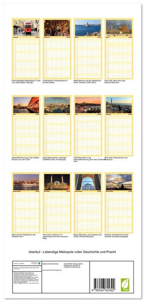 Produktbild: Familienplaner 2026 - Istanbul - Lebendige Metropole voller Geschichte und Pracht mit 5 Spalten (Wandkalender, 21 x 45 cm) CALVENDO