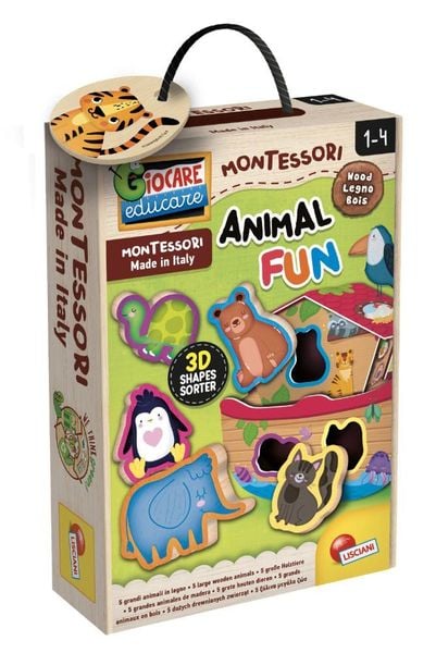 Montessori Holz-Lernspielzeug - Animal Fun (Arche Noah)