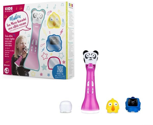 Kids Karaoke-Mikrofon [mit 3 Stimmfiltern, pink]