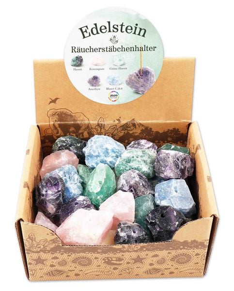 Produktbild: Display 25 Ex. gemischt Edelstein R&auml;ucherst&auml;bchenhalter