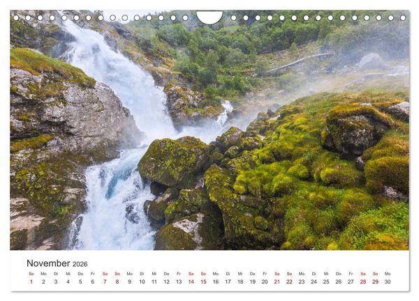 Produktbild: Wasserf&auml;lle in Norwegen (Wandkalender 2026 DIN A4 quer), CALVENDO Monatskalender